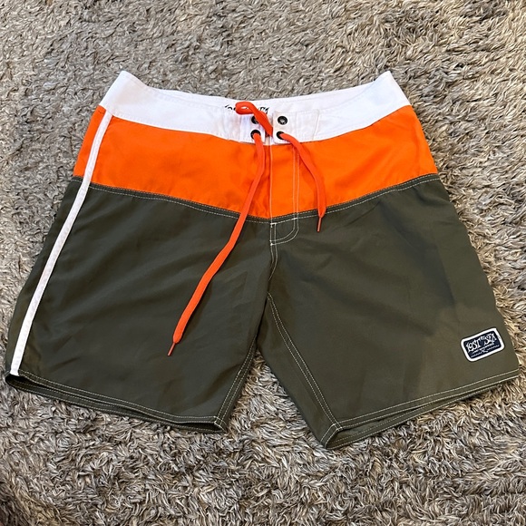 Lost Olive and Orange Board Shorts - Picture 1 of 4
